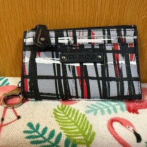 Vera Bradley Black and Red Patterned Wallet NWOT